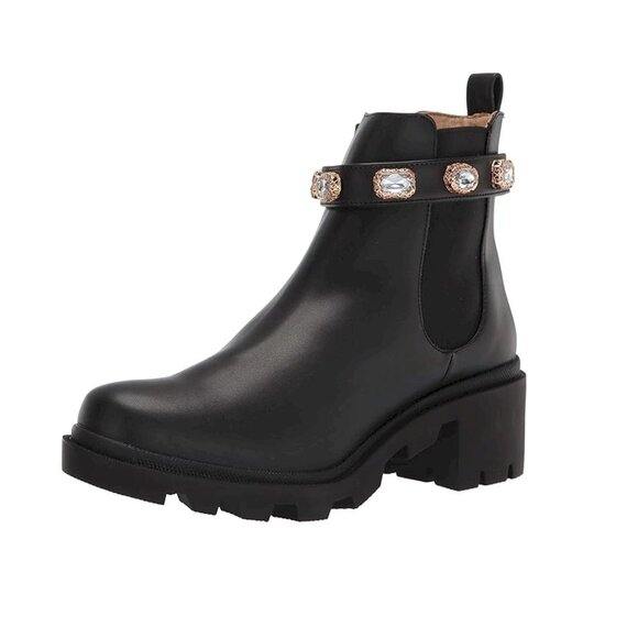 NYC Madden by Steve Madden Black Jeweled Strap Booties Size 10 New NWT - Picture 3 of 5